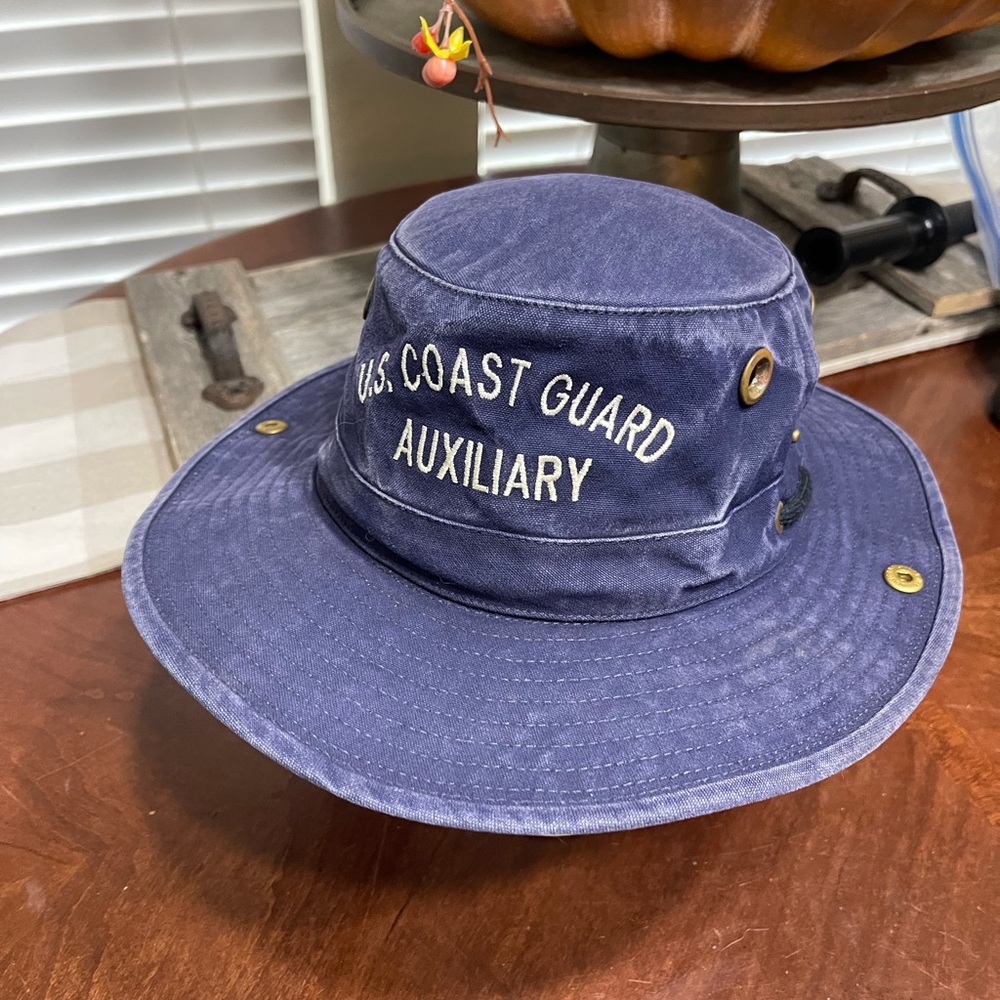 Rare!! Tilley T3 Vintage US Coast Guard Auxiliary Bucket Hat Cap